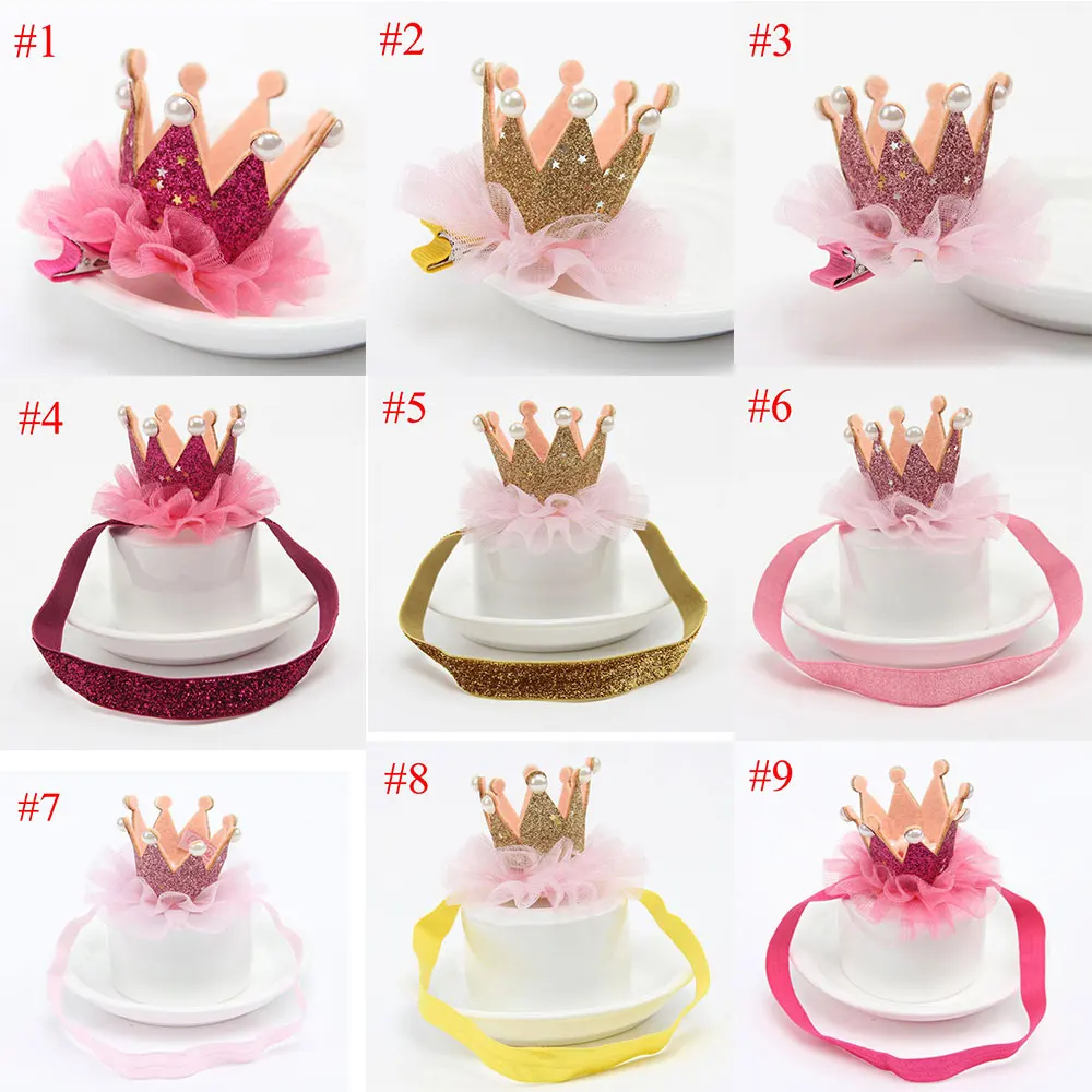 1 шт. милая эластичная повязка на голову с кружевом и жемчугом для девочек