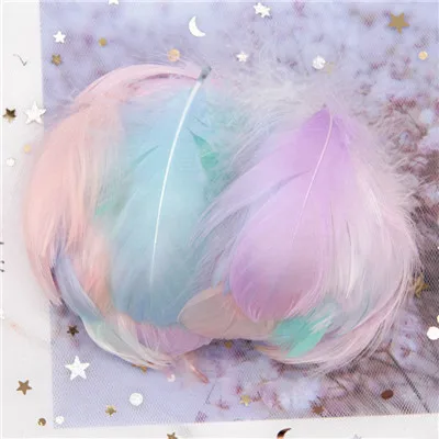 Mix-warm color 100p 8-12 см натуральные лебединые перья 100 шт Мягкие гусиные перья теплый цвет окрашенное перо страуса самодельный декоративный дизайн для рождественской вечеринки - Цвет: Mix-warm color 100p
