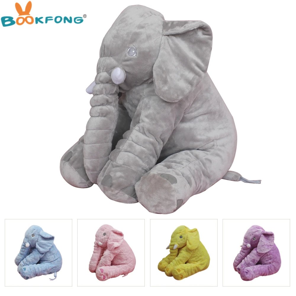 

1pc Plush Elephant Doll Toy Kids Sleeping Back Cushion Soft Stuffed Elephant Baby Accompany Doll Toys for Baby Xmas Gift 40/60cm