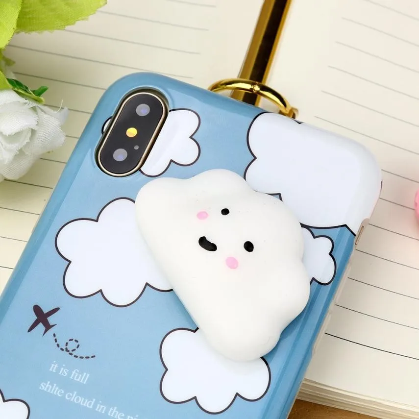 2018 New Squishy 3D Cute Toy Soft Silicone Back Case Cover For iPhone X |