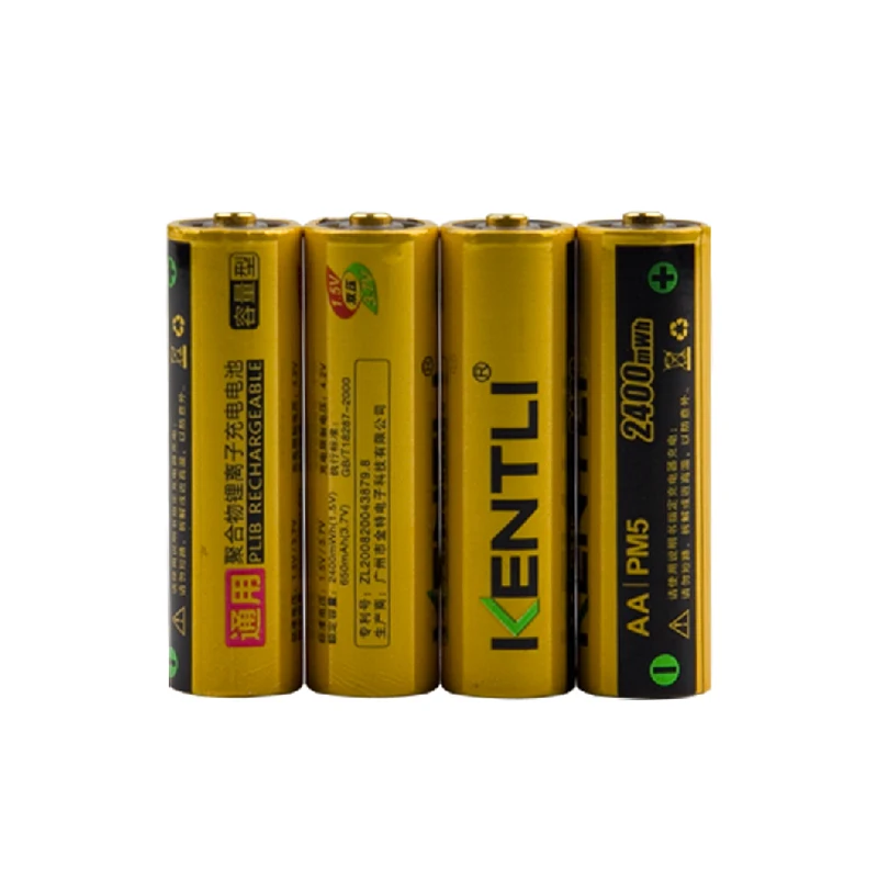 Фото Литий-ионные перезаряжаемые батарейки KENTLI 1.5V AA 2600mWh для пультов ДУ, мышей, мини-вентиляторов, электрических игрушек №5