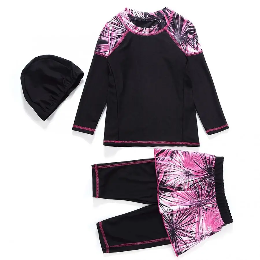 Раздельный купальник для девочек мусульманская юбка купальные костюмы детей