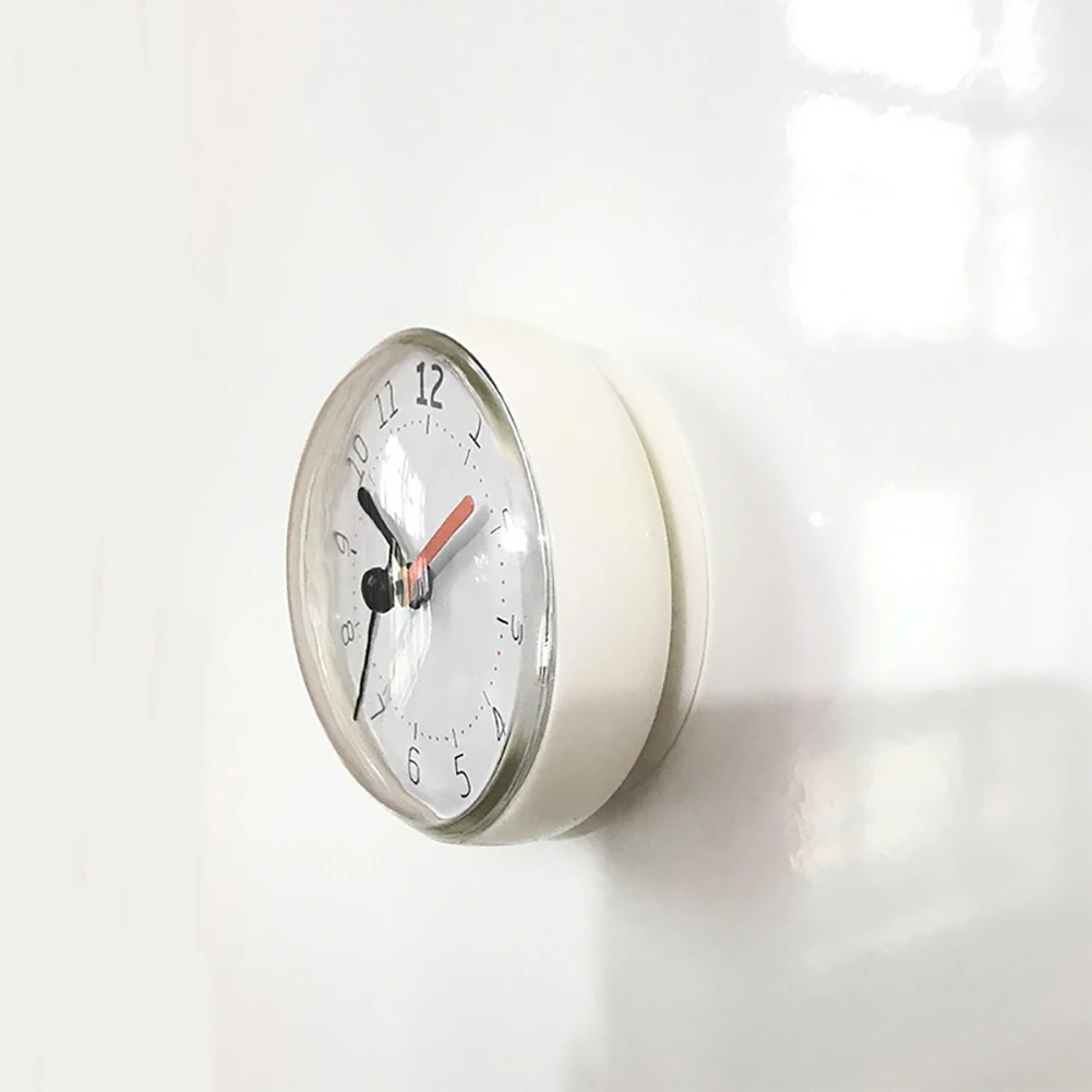 Белый Новые водонепроницаемые настенные часы для душа на присоске, настенная подставка с таймером, Метеостанция для ванной, для украшения дома, для гостиной, кварцевые иглы - Цвет: Белый