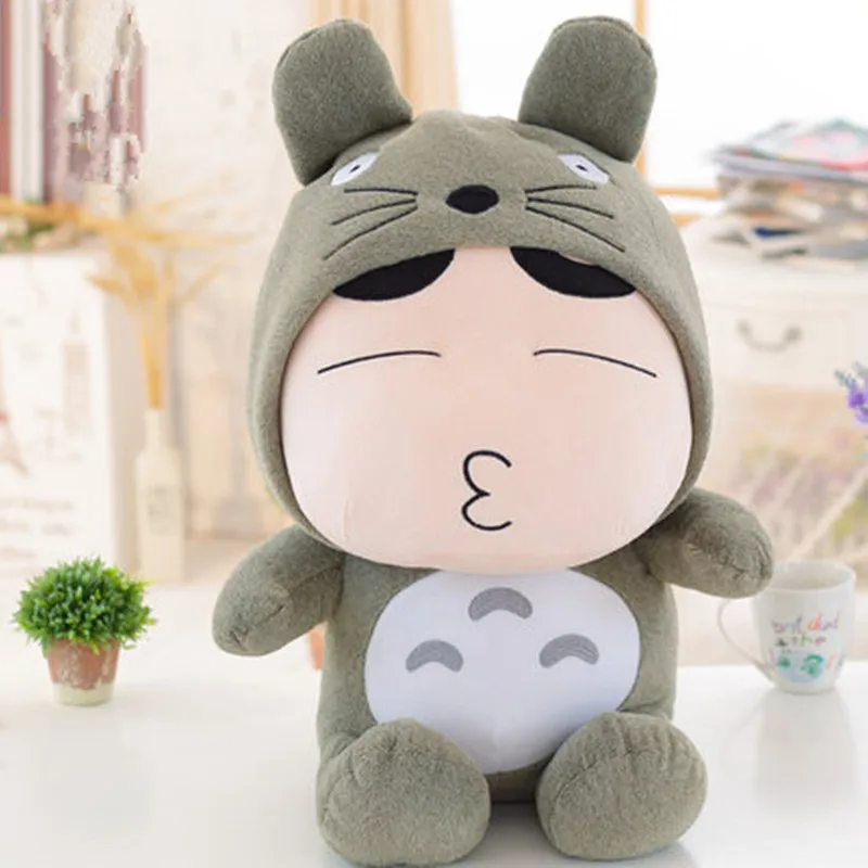 Фиолетовый 35 см Высота 0,3 кг Crayon Shin-Chan плюш японского аниме шин-Чан Косплей totoro panda плюшевый милый набитый мягкий кукла детские игрушки - Цвет: Фиолетовый