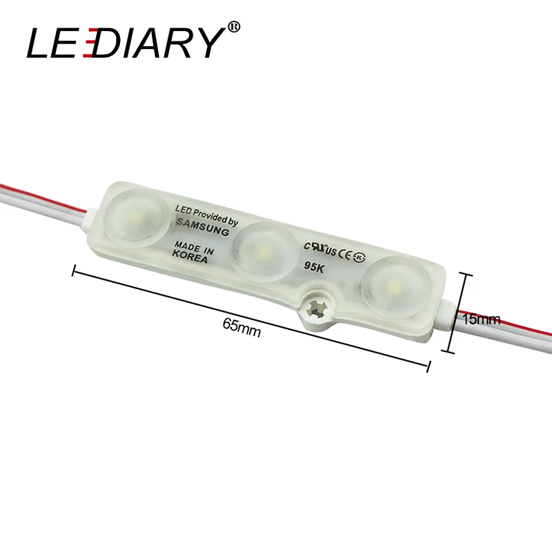 ZMISHIBO 10 шт./лот DC12V LED moulle Light 1 Вт Холодный белый 9500K 3LED в одной лампе PC крышка
