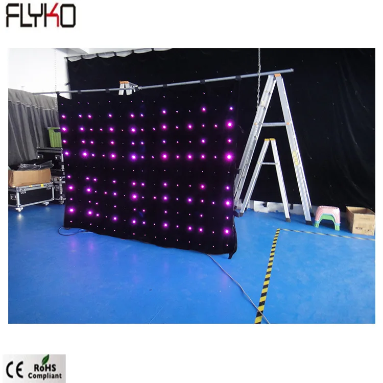 Китай xxx изображения светодиодные занавески дисплей детали P18cm 2x3m SD/PC контроллер