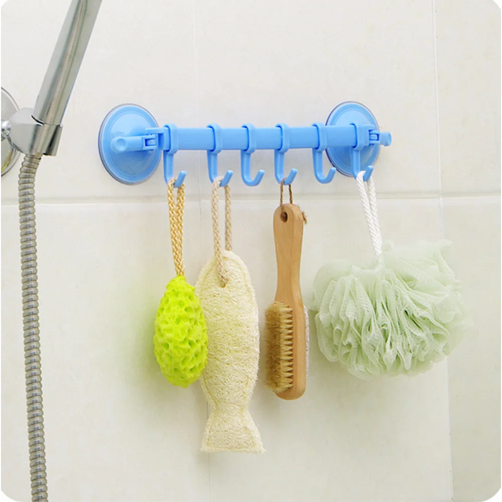 6 крючки для полотенец стойка присоска Ванная комната Кухня настенный дверной