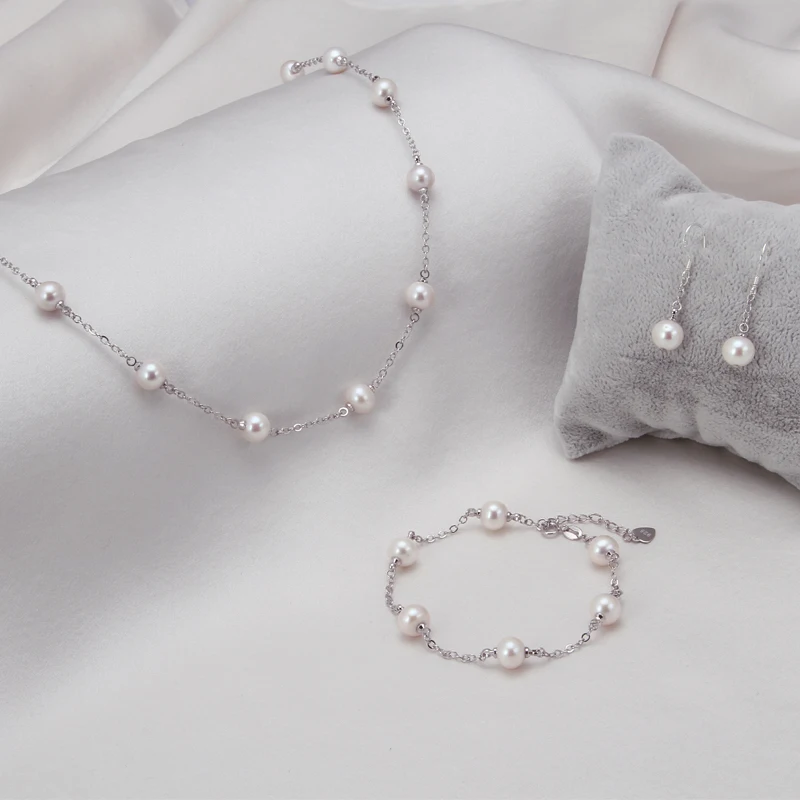 DAIMI. Первым 100 покупателям браслет и серьги в ПОДАРОК -БЕСПЛАТНО. 7.5-8мм жемчуг. 100%