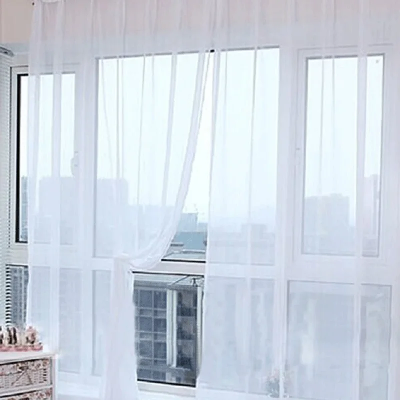 Занавеска для гостиной белая однотонная занавеска на окна драпировочная панель