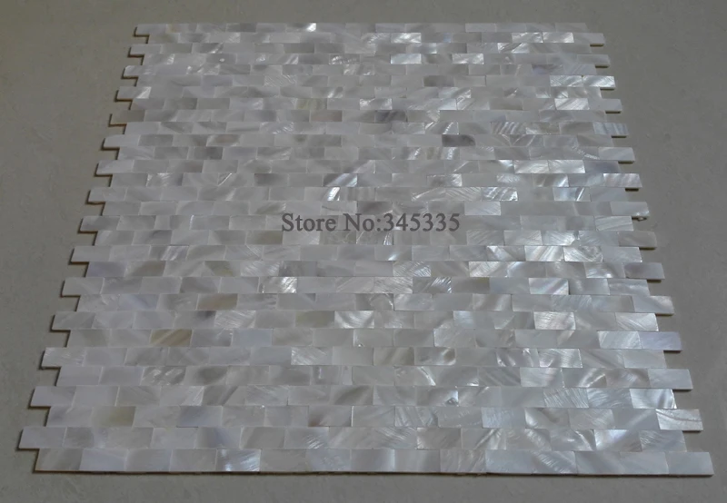 Кирпич чистый белый мать плитки из жемчужная мозаика кухня фартук Ванная Кухня