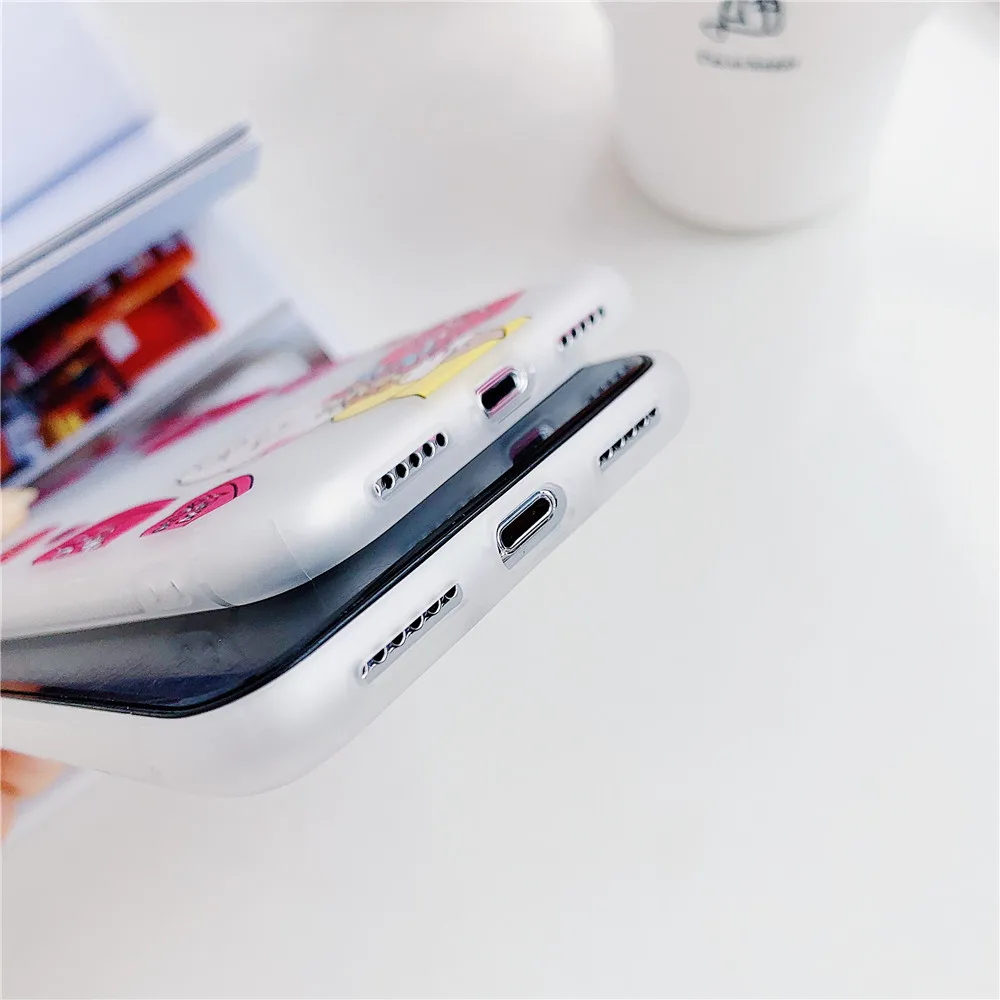 Мягкий чехол из ТПУ с эффектом потертости для Iphone 7 Plus X милый детский