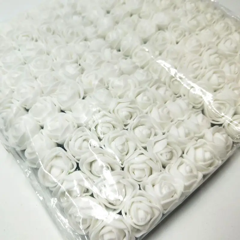 white 144 шт./лот, 2 см, искусственные Искусственные цветы из пенопласта, букет, украшение для свадебного фестиваля, сделай сам, F003 - Цвет: white