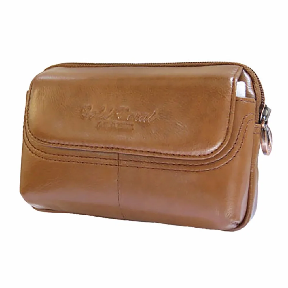 Из натуральной кожи Для мужчин Фанни Пояс Сумка Повседневное Хип бум чехол