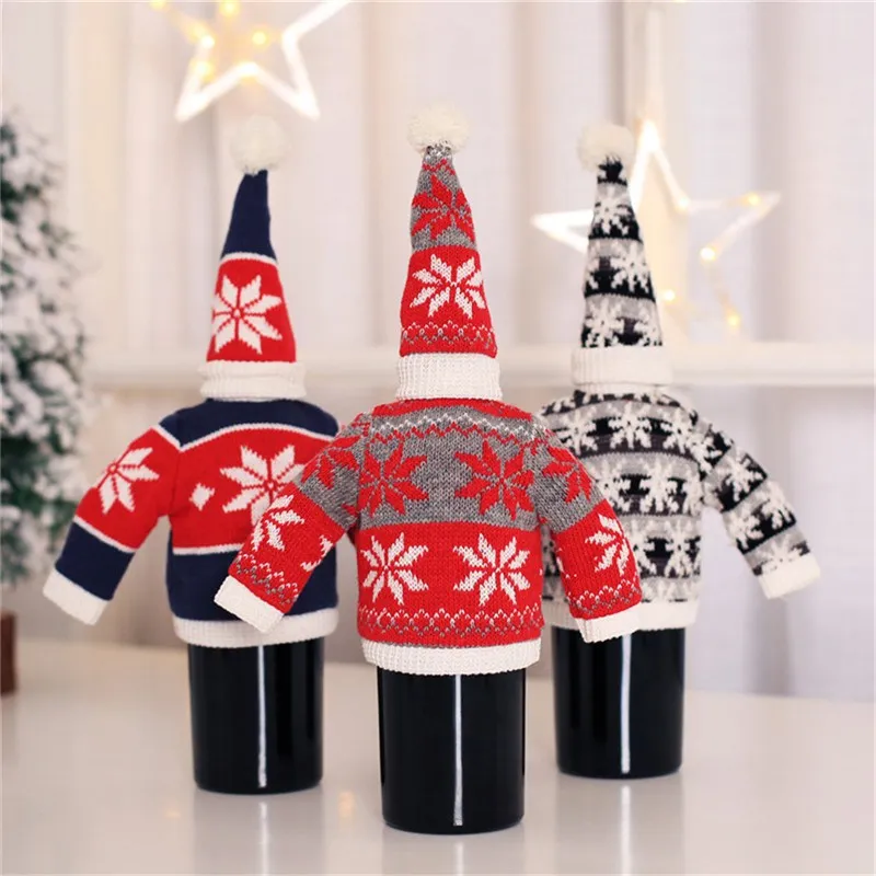 Бутылочные крышки красного вина пакеты крышка бутылки Рождественский Санта