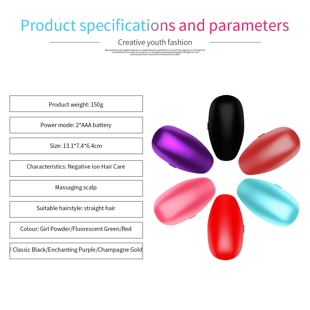 Расческа для расчесывания волос с отрицательными ионами портативный