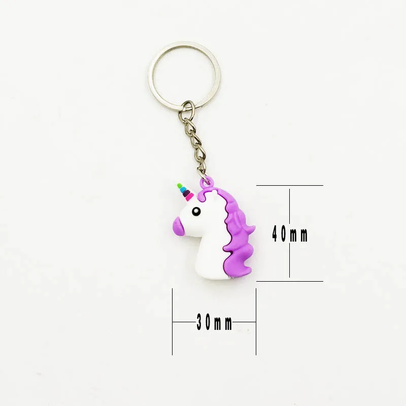 Hot Sale Cute Cartoon Unicorn Keychains Soft PVC Animal Keychain Key Holder Accessory Women Bag Charm Ring Child Party Gifts |