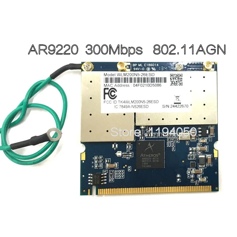 Мощная беспроводная сетевая карта miniPCI AR9220 WLM200N5 26ESD 2 4 ГГц/5 ГГц Двухдиапазонная 300