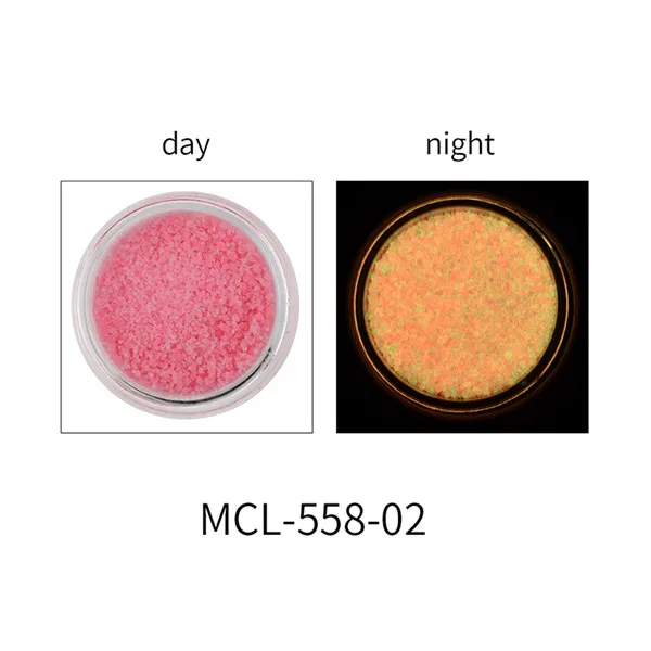 MCL-558-02 1 коробка Неон фосфор блеск для ногтей порошок 11 цветов пыль светящийся флуоресцентный пигмент частицы вечерние украшения светится в темноте - Цвет: MCL-558-02