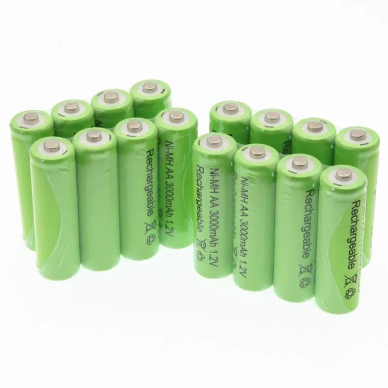 16PCS Лот 1,2 в 3000 мАч NI MH AA предварительно заряженные аккумуляторы NI-MH перезаряжаемые aa батареи для игрушек камера микрофон - Цвет: 16PCS