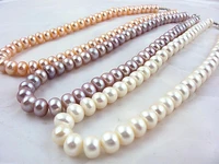 fashion 13inches 100 natural 3color freshwater pearl necklace women real long pearl bead necklace lady girl lover gift