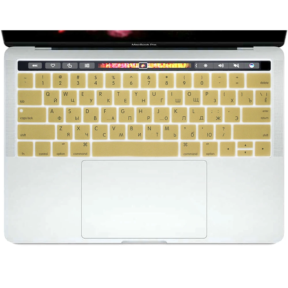 Силиконовый чехол-клавиатура для MacBook Pro 13 15 Retina с сенсорной панелью A1989 A1990 &amp A1706