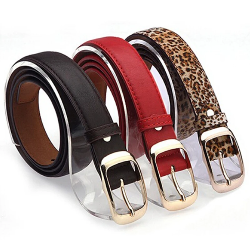 Ремень Леопардовый женский с металлической пряжкой широкий кожаный пояс в стиле