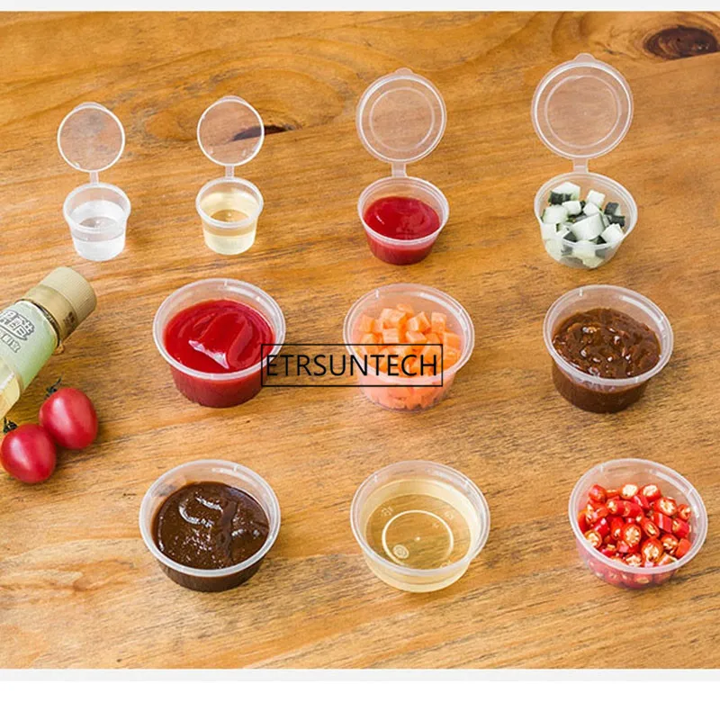 Одноразовые контейнеры для джема чашки приправ 25 мл 1 унция с прозрачной крышкой