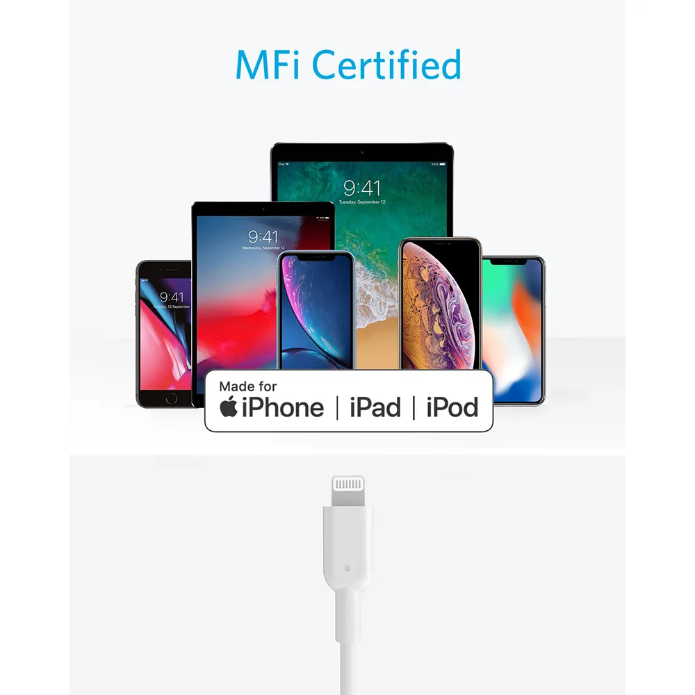 Кабель Anker usb-c/Lightning, [3 фута, сертифицирован Apple MFi], Powerline  II для iPhone, зарядка для iPhone 12 серии | Мобильные телефоны и  аксессуары | АлиЭкспресс