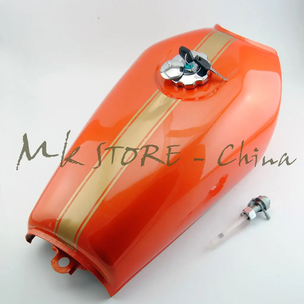 Новинка 2017 года оранжевый стиль мотоцикл Винтаж газовый топливный бак 9L Кафе Racer