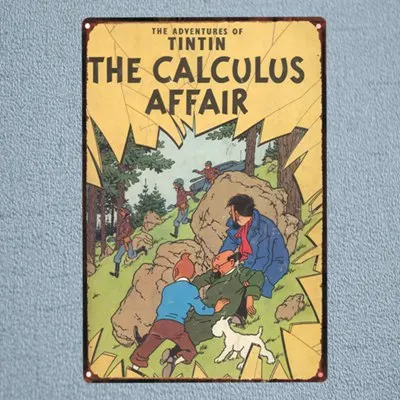 DU1081 Tintin мультфильм кино жестяная вывеска металлическая пластина железная живопись детская комната настенный бар домашнее искусство Ремесло Декор 30X20 см DU-1078 - Цвет: DU1081