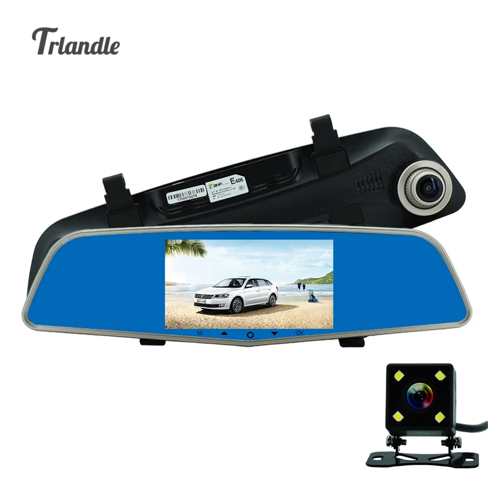 H320 Car Camera Recorder Mirror Registrator 5&quot IPS with Cycle Recording Full HD 1080P Dash Cam DVR Video Super G-sensor | Автомобили и