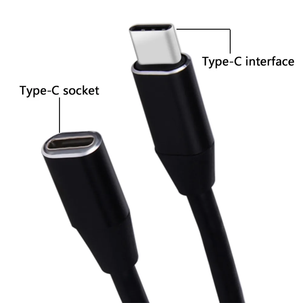 1 м USB C Type-C Штекерный к женскому Удлинительный кабель интерфейс разъему разъем