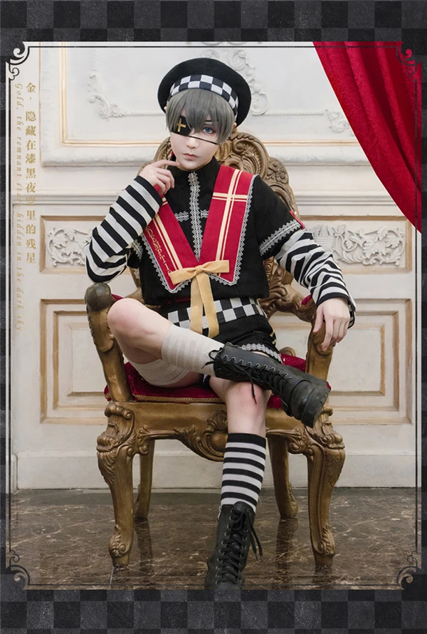 Новинка! Аниме Черный дворецкий Ciel, костюмы для косплея, мужская униформа, повседневный наряд для Хэллоуина