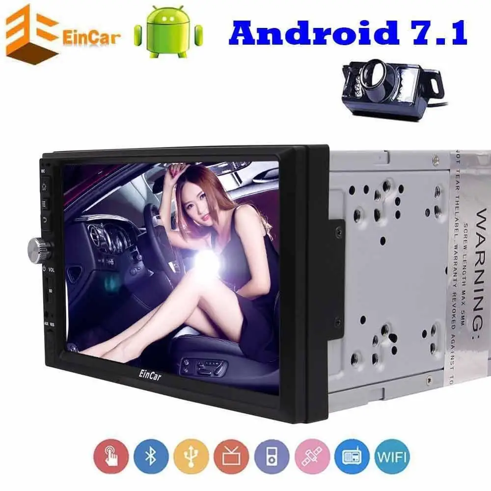 Eincar Android 7 1 четырехъядерный Автомобильный аксессуары 2Din головное устройство в