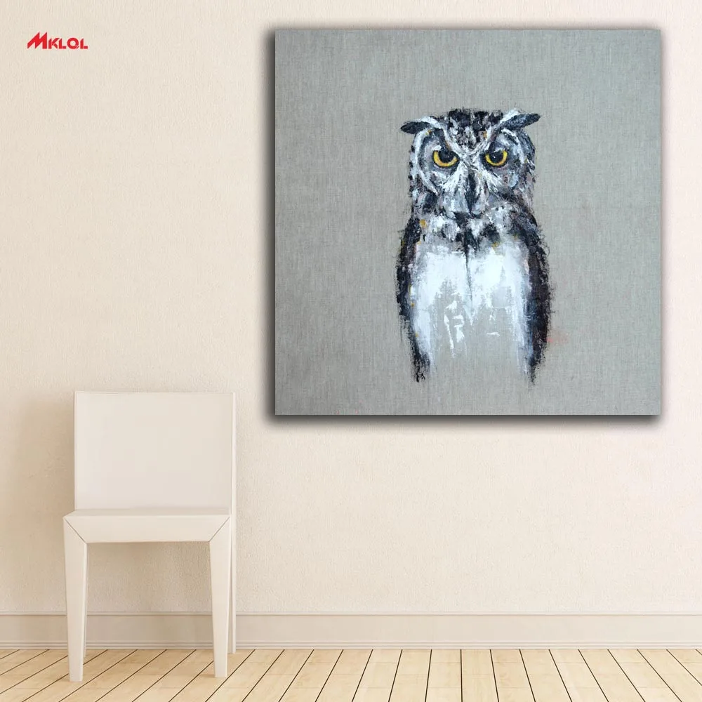 Картина маслом Mr Owl настенная живопись рисование на холсте домашний декор