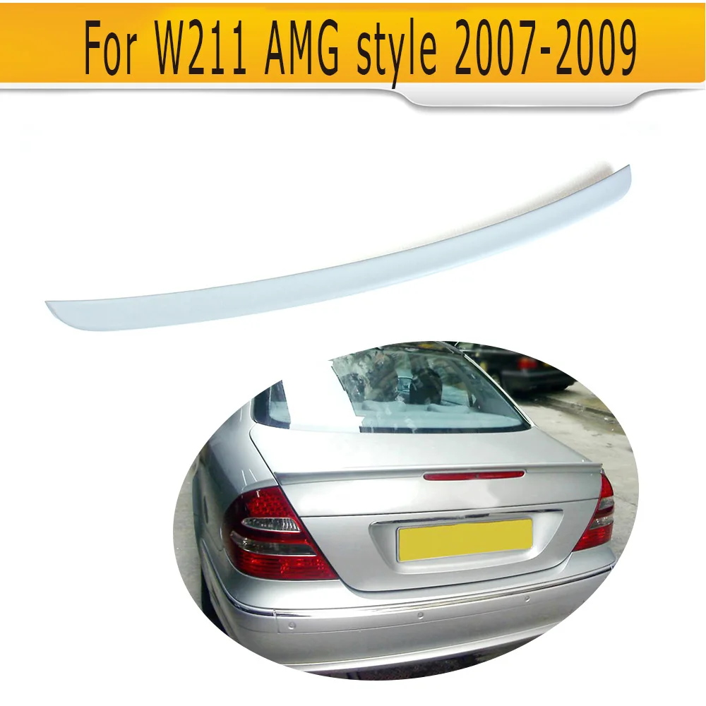 Автомобильный задний спойлер из ПУ кожи класса E для Mercedes Benz W211 E63 AMG E550 E500 E350 E320 2002
