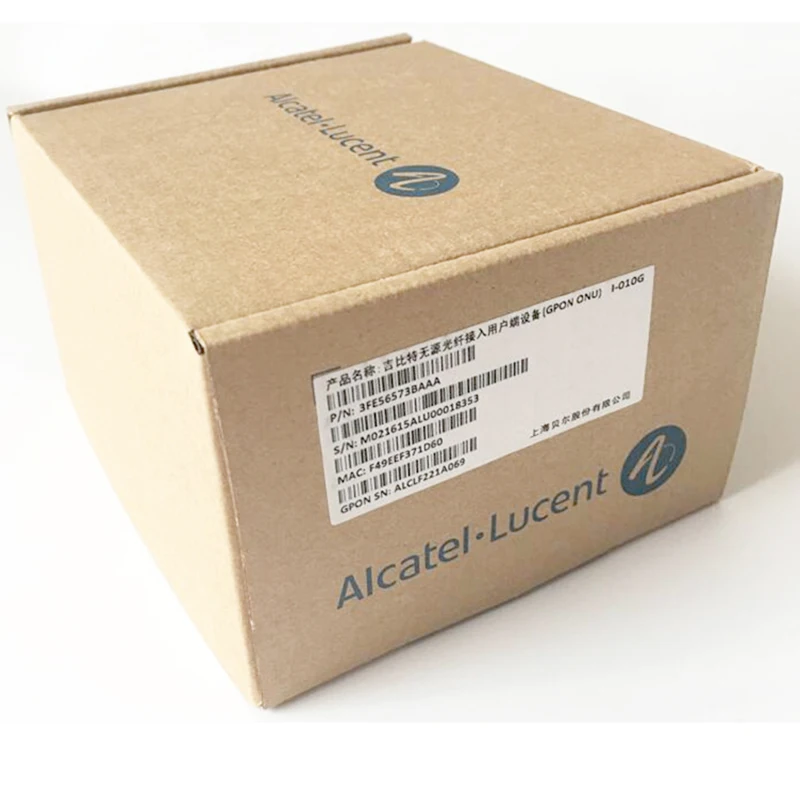 FTTH GPON ONU Alcatel Lucent Bell I-010G ONT с 1 GE GPON роутер Ethernet порт, SC/UPC вход, английский vesion