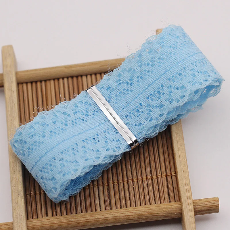 Высокое качество(1 м/лот) 2,5 см " Diy ручной работы Одежда Аксессуары handma бант материалы, Свадебный Праздничный подарок на Рождество обертывание - Цвет: light blue