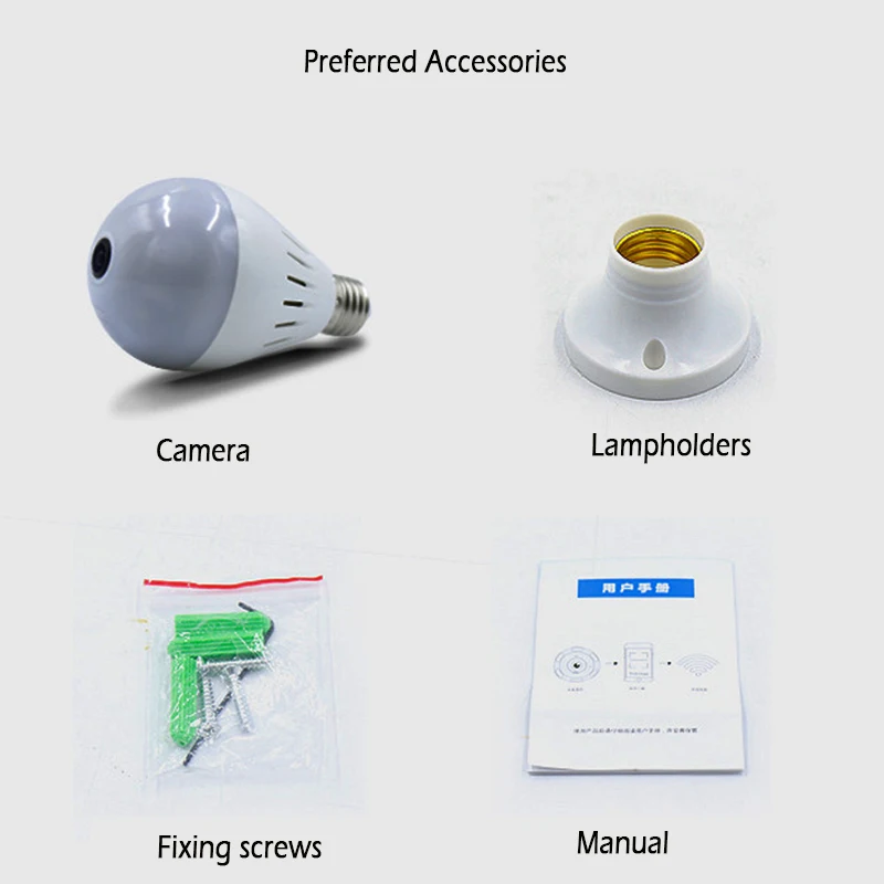 Antscope 2mp 1080 P свет лампы Беспроводной IP Камера WiFi дома безопасности Fisheye 360