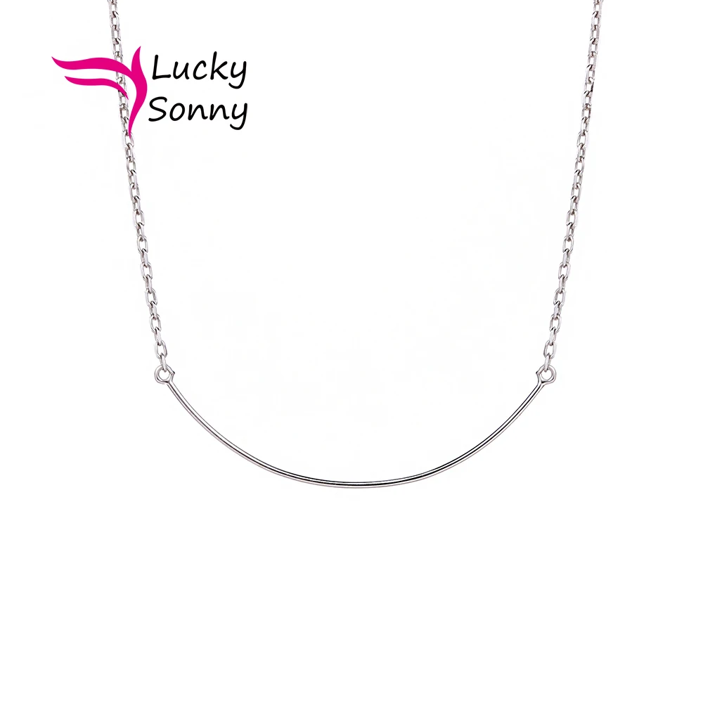 

Новое поступление, ожерелье с подвеской в виде козырька, европейские женские Украшения, дизайн, простая элегантная цепочка из стерлинговог...