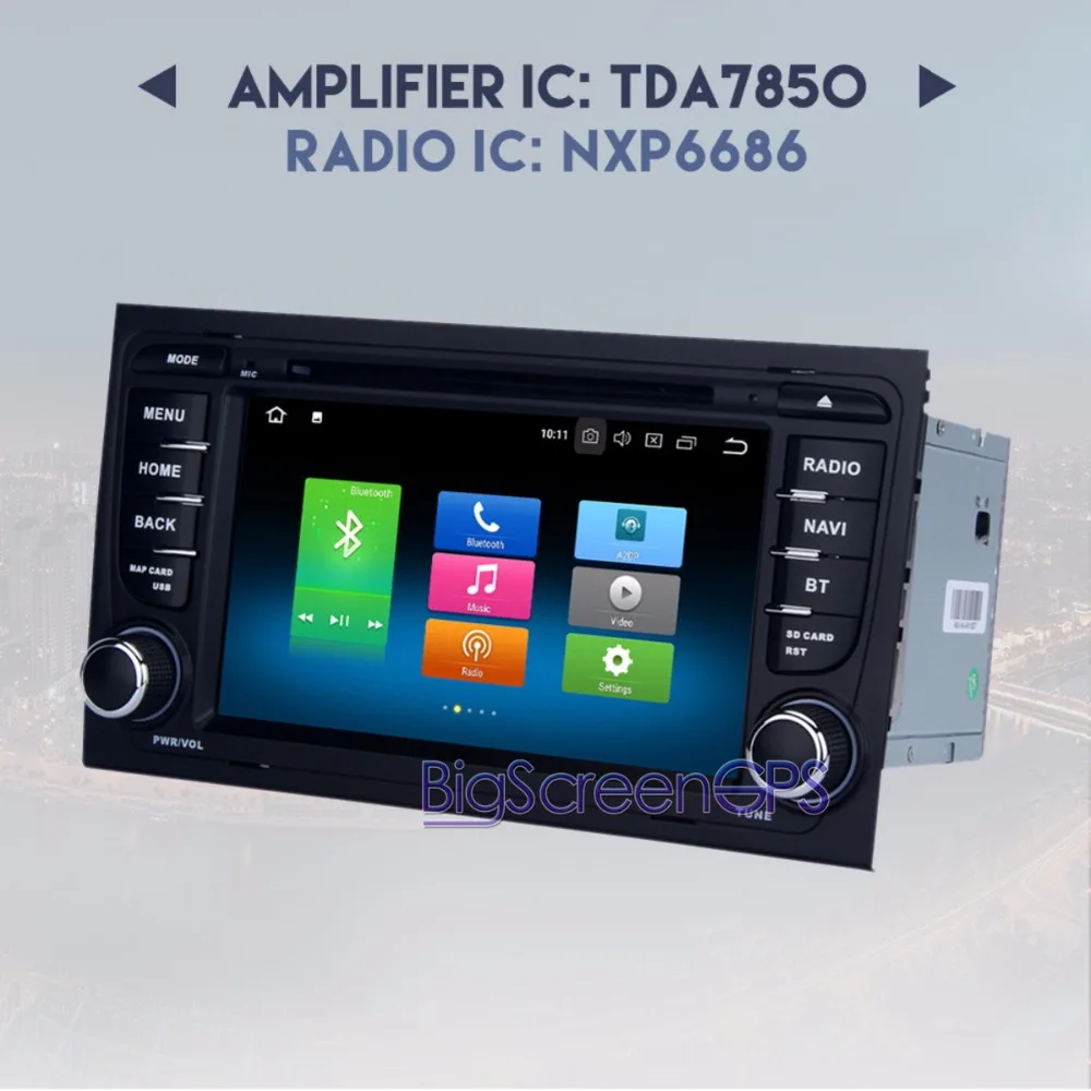 7 &quotAndroid 8 0 Восьмиядерный 2 din автомобильный DVD CD плеер GPS навигация для Audi A4 S4 RS4 2003
