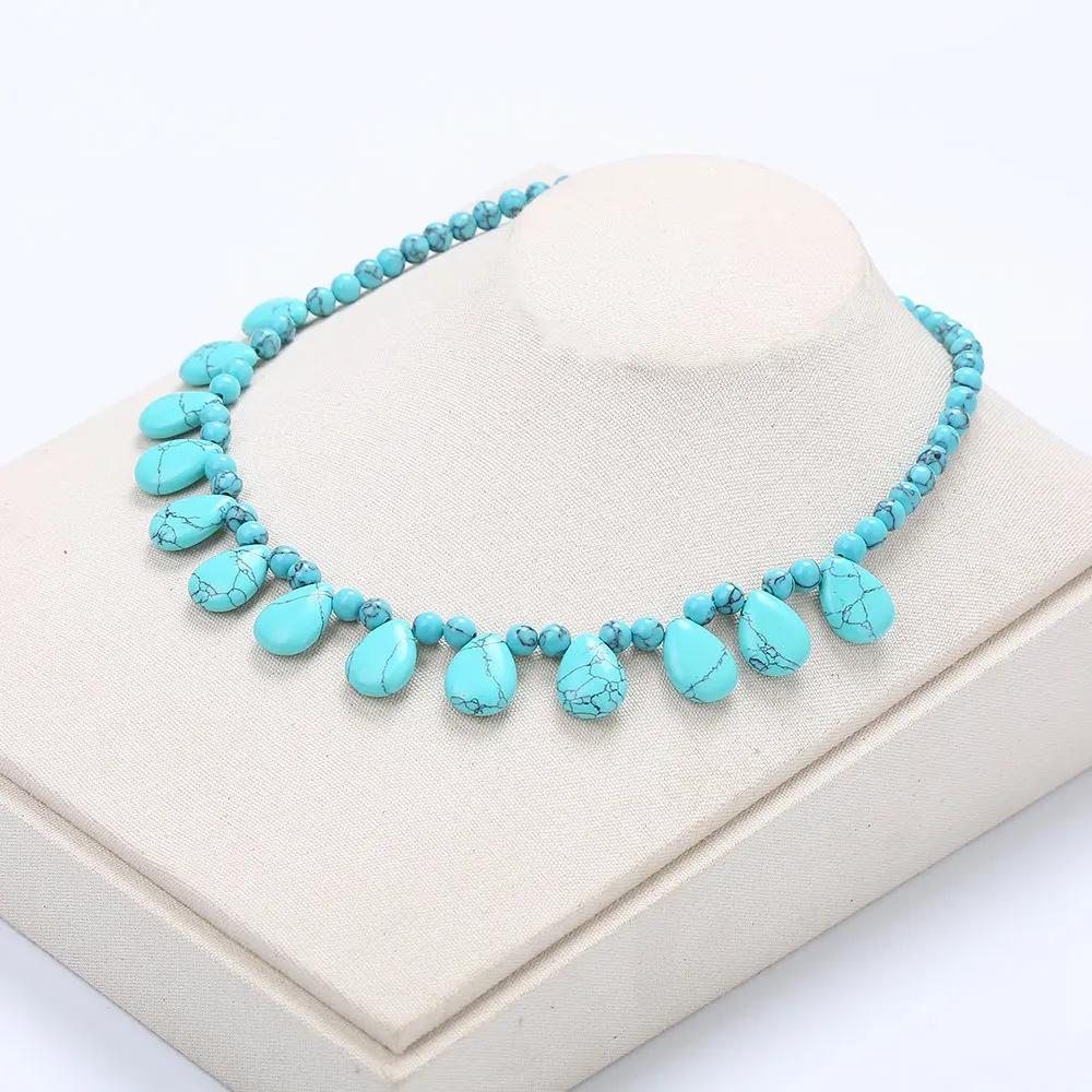 Бусы из натурального камня ожерелья с кисточками женские короткая цепочка