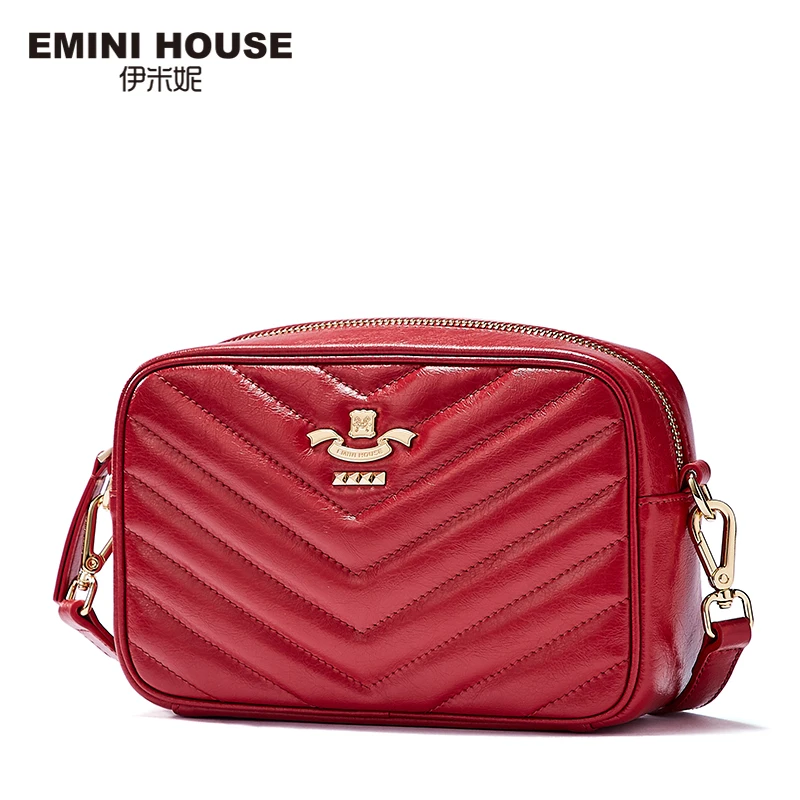 EMINI HOUSE масло воск спилок Сумка с клапаном сумки через плечо для женщин сумка на