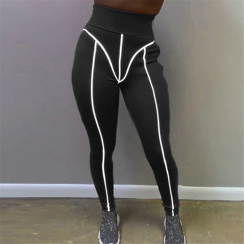 Бесшовные женские брюки пикантные Светоотражающие леггинсы с эффектом пуш ап