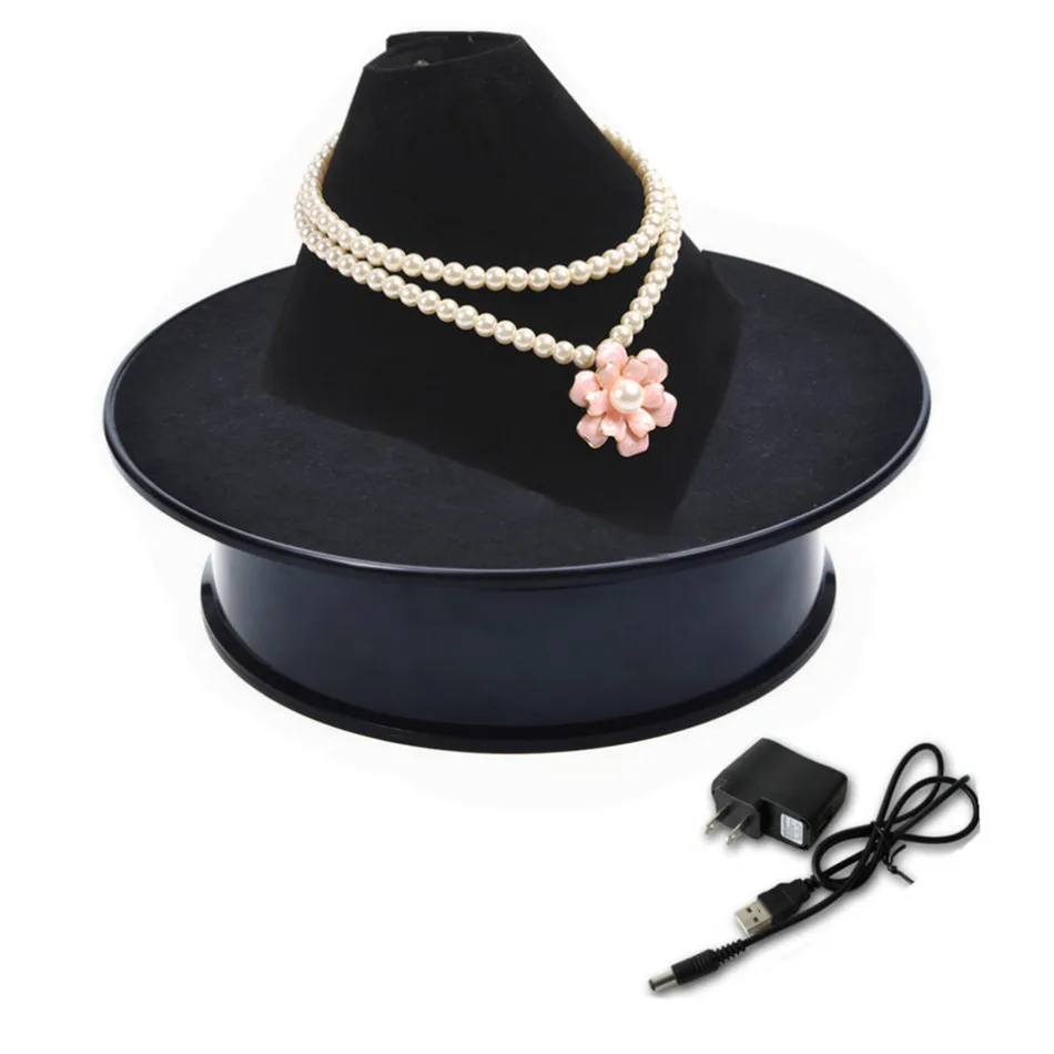 Стильный черный бархатный топ Электрический моторизованный вращающийся