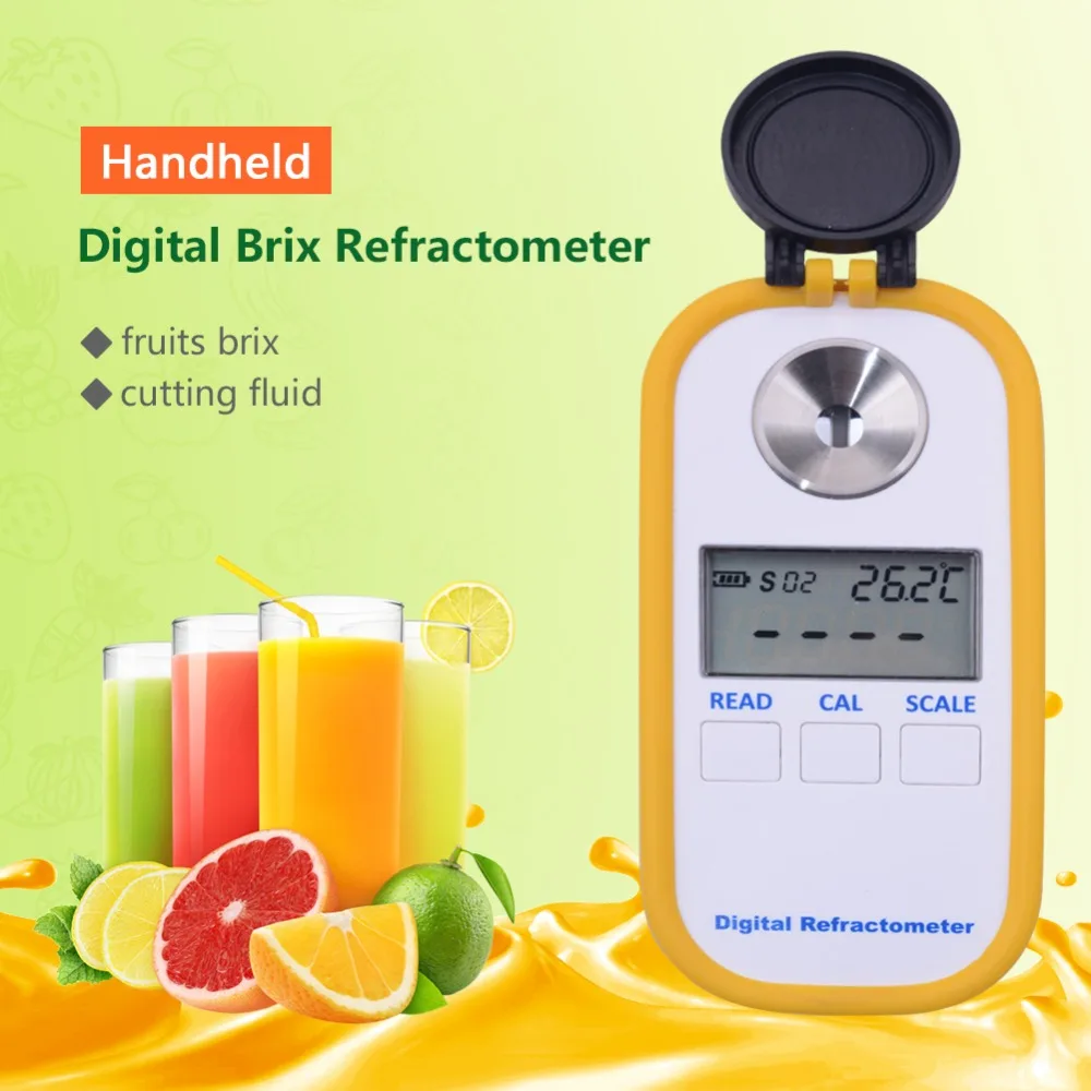 Рефрактометр для вина 100% Цифровой рефрактометр 0 90%|digital brix|refractometer 0-90refractive index |