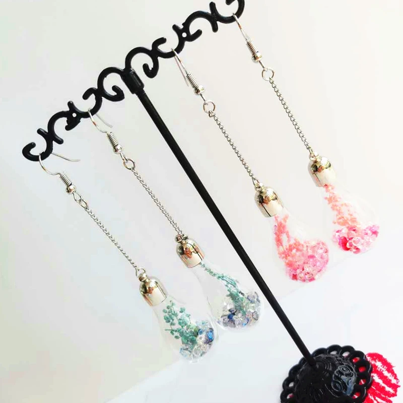 Дорин коробка Для женщин Мода Стекло Висячие Серьги Ухо Сообщение капли воды