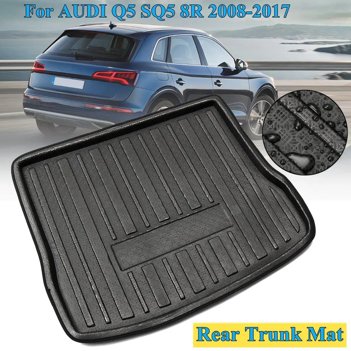 Задний грузовой лайнер для багажника коврик пола ковров AUDI Q5 SQ5 8R 2008 2009 2010 2011 2012 2013