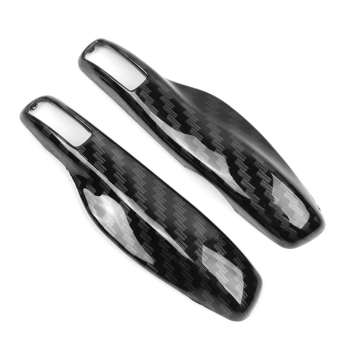 Пара чехол для автомобильного ключа корпус из углеродного волокна Хромированный