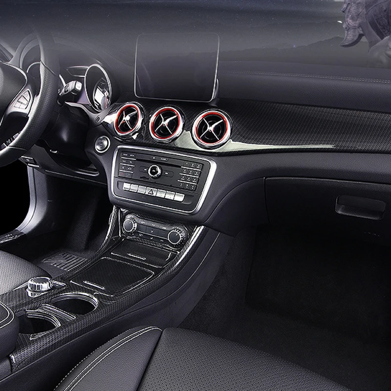 Панель для хранения стакана воды, отделка, авто аксессуары для Mercedes Benz CLA C117 GLA X156, автомобильный Стайлинг, центральный контроль, декоративная наклейка